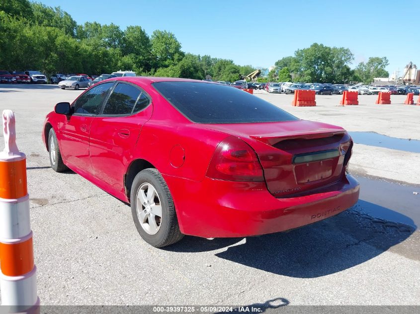 2008 Pontiac Grand Prix VIN: 2G2WP552481103004 Lot: 39397325