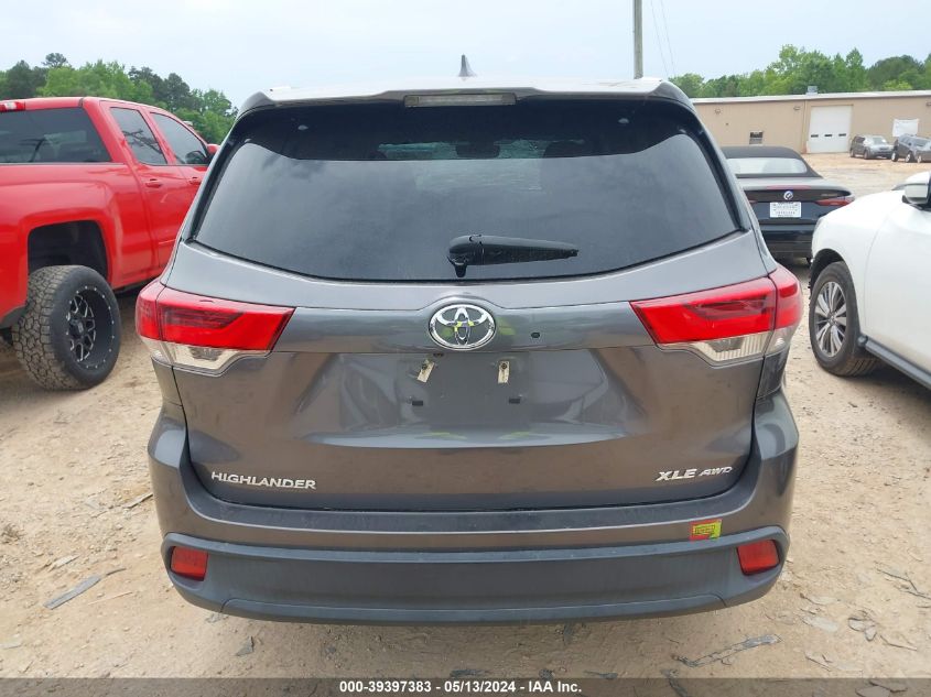 2017 Toyota Highlander Xle VIN: 5TDJZRFHXHS443308 Lot: 39397383