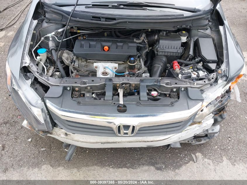 2012 Honda Civic Ex VIN: 19XFB2F87CE365672 Lot: 39397385