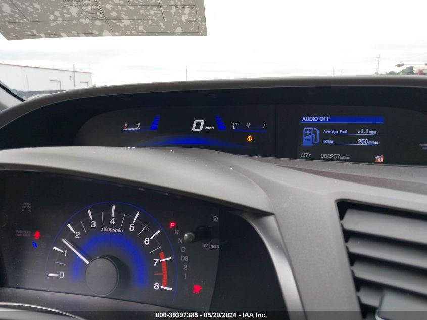 2012 Honda Civic Ex VIN: 19XFB2F87CE365672 Lot: 39397385