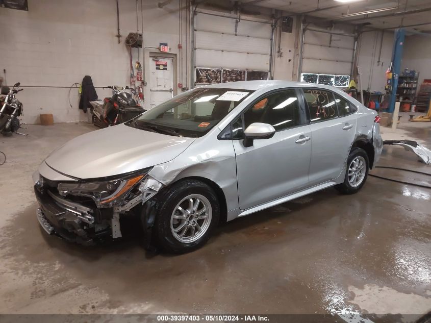 2022 Toyota Corolla Hybrid Le VIN: JTDEAMDE3N3005697 Lot: 39397403