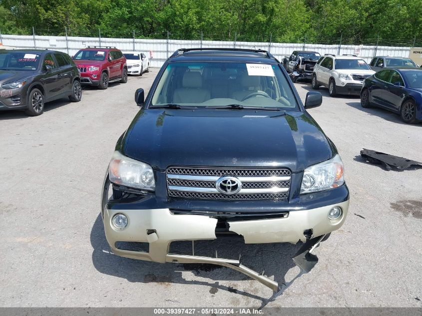 2006 Toyota Highlander Hybrid Limited V6 VIN: JTEDW21A260002856 Lot: 39397427