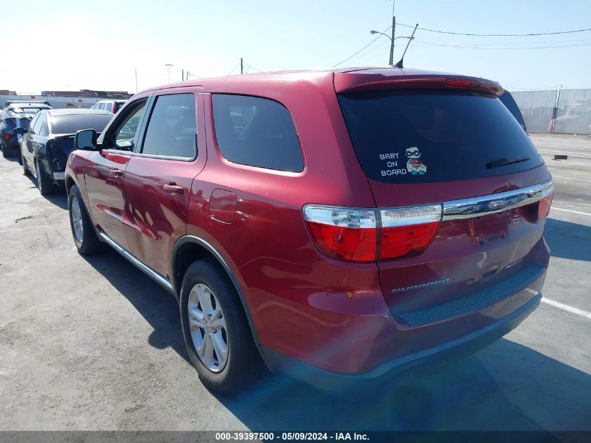 2013 Dodge Durango Sxt VIN: 1C4RDHAGXDC527392 Lot: 39397500