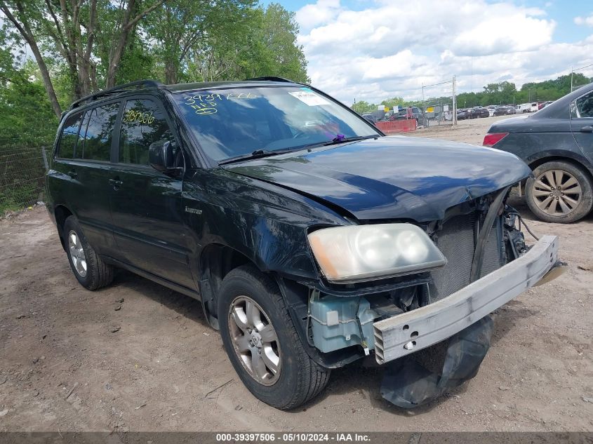 2002 Toyota Highlander Limited V6 VIN: JTEHF21A520078504 Lot: 39397506