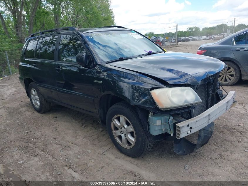 2002 Toyota Highlander Limited V6 VIN: JTEHF21A520078504 Lot: 39397506