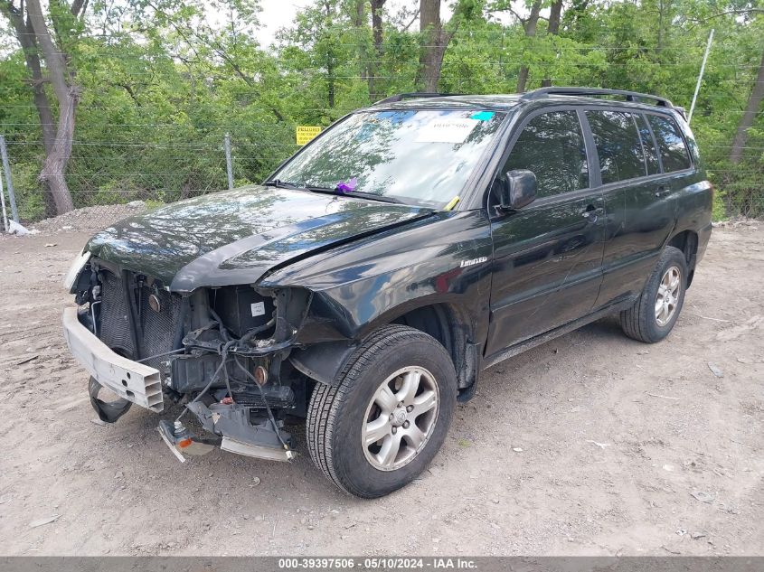 2002 Toyota Highlander Limited V6 VIN: JTEHF21A520078504 Lot: 39397506