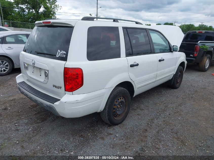 2004 Honda Pilot Ex-L VIN: 2HKYF18524H601037 Lot: 39397535