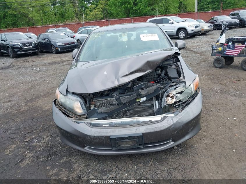 2012 Honda Civic Lx VIN: 19XFB2F58CE370708 Lot: 39397559