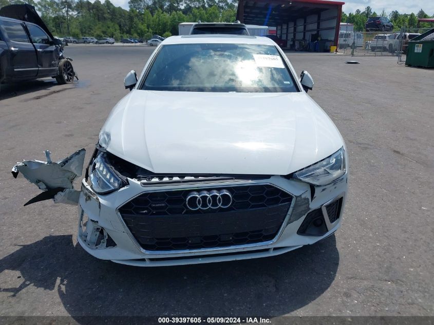 2022 Audi A4 Premium Plus 45 Tfsi S Line Quattro S Tronic VIN: WAUEAAF42NN015061 Lot: 39397605