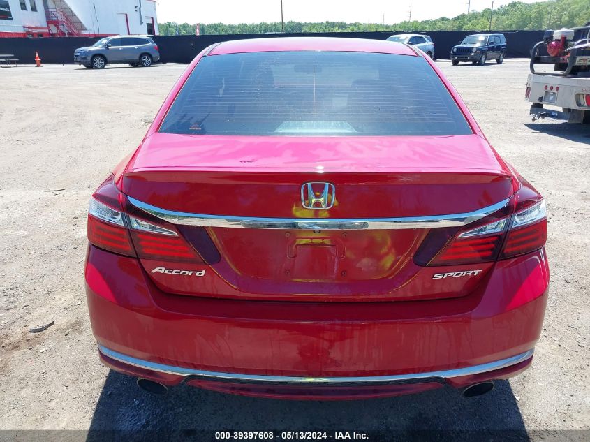 2016 Honda Accord Sport VIN: 1HGCR2F50GA207155 Lot: 39397608