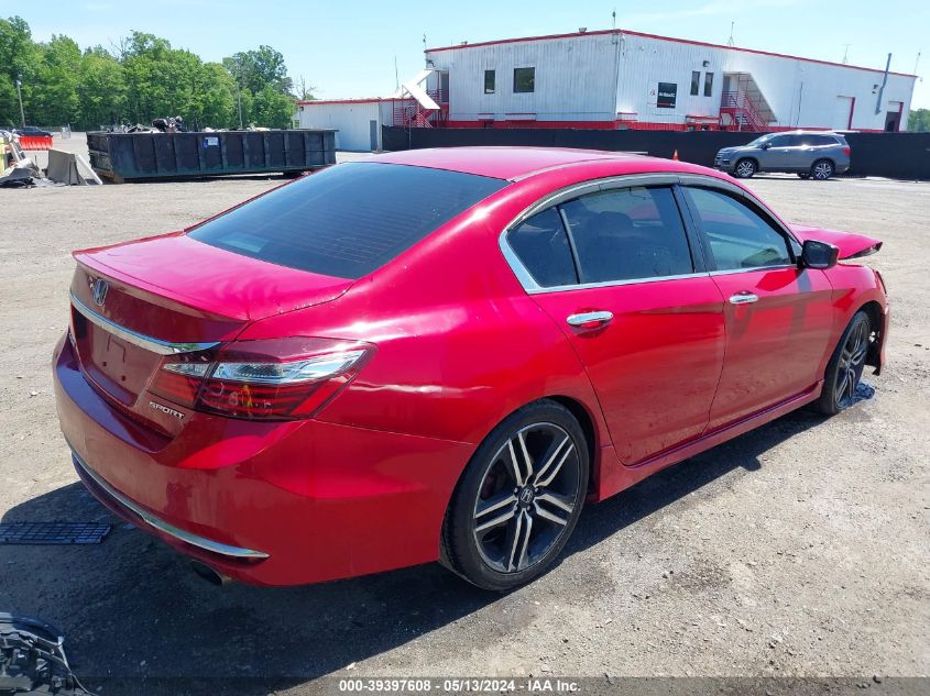 2016 Honda Accord Sport VIN: 1HGCR2F50GA207155 Lot: 39397608