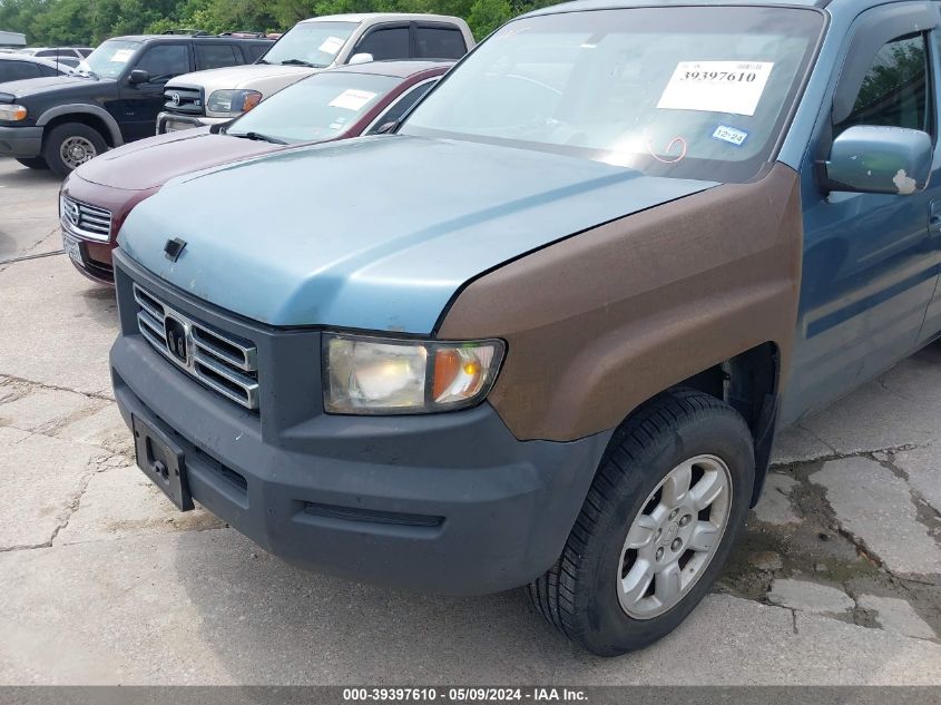 2006 Honda Ridgeline Rtl VIN: 2HJYK16536H504452 Lot: 39397610