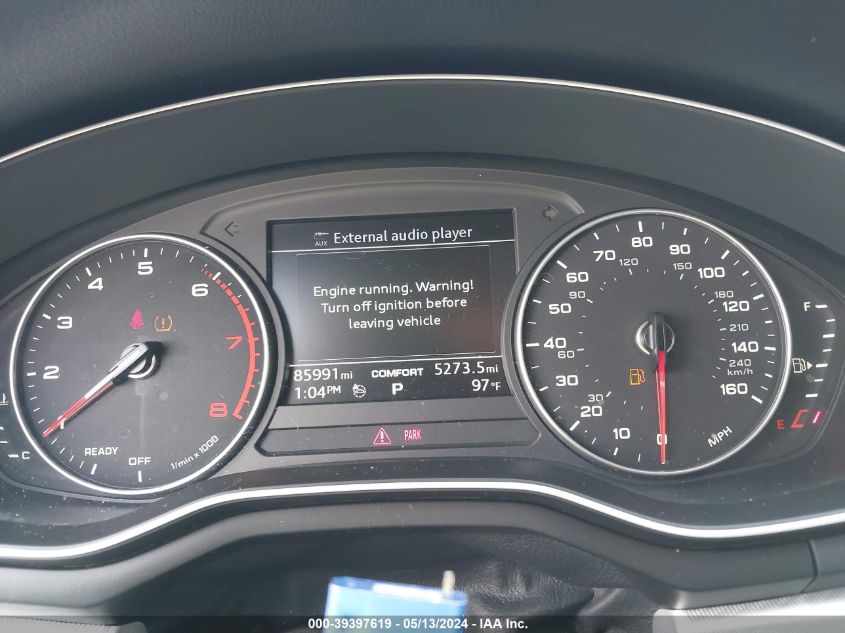 2017 Audi A4 2.0T Premium VIN: WAUGNAF43HN007049 Lot: 39397619