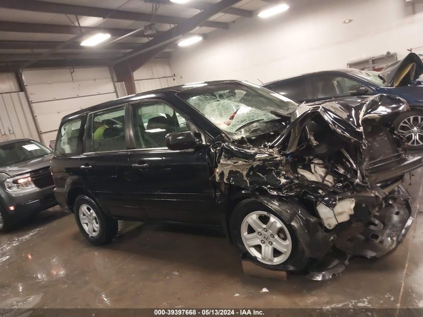 2006 Honda Pilot Lx VIN: 2HKYF18166H515388 Lot: 39397668