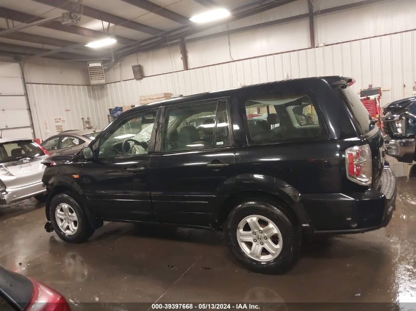 2006 Honda Pilot Lx VIN: 2HKYF18166H515388 Lot: 39397668