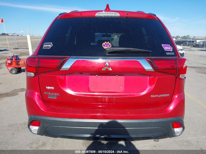 2018 Mitsubishi Outlander Le VIN: JA4AZ3A37JZ029927 Lot: 39397809