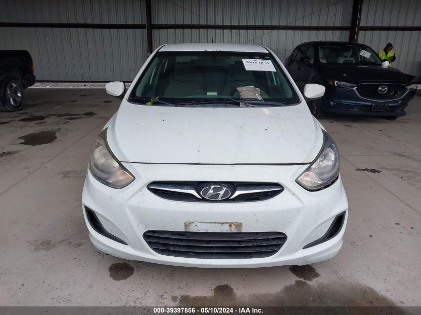 2012 Hyundai Accent Gls VIN: KMHCU4AE1CU133880 Lot: 39397856