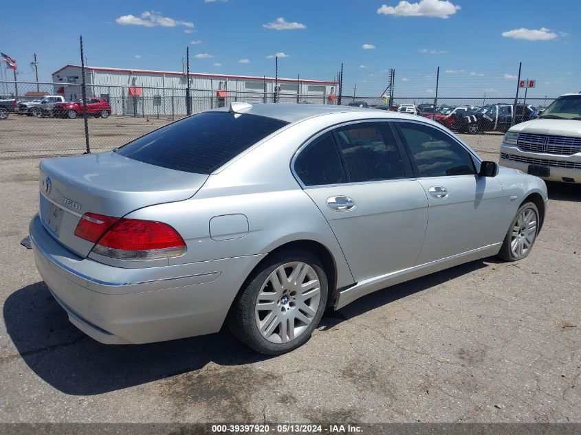 2006 BMW 750I VIN: WBAHL83526DT03277 Lot: 39397920