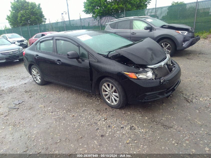 2012 Honda Civic Ex VIN: 19XFB2F87CE331179 Lot: 39397949