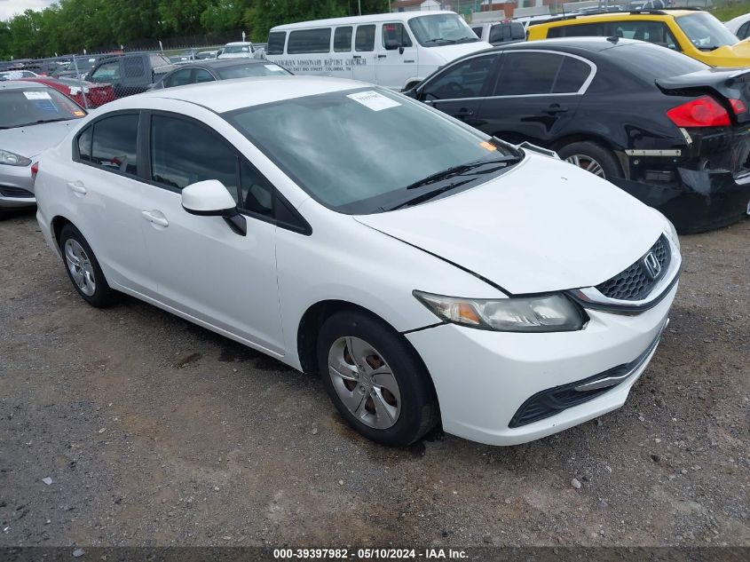 2013 Honda Civic Lx VIN: 2HGFB2F52DH600315 Lot: 39397982