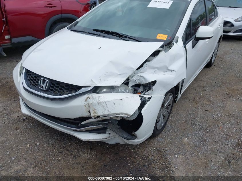 2013 Honda Civic Lx VIN: 2HGFB2F52DH600315 Lot: 39397982