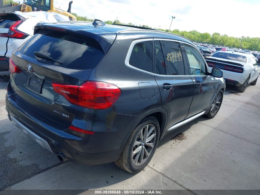 2019 BMW X3 xDrive30I VIN: 5UXTR9C57KLE13194 Lot: 39398049