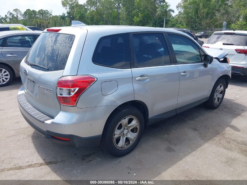 2016 Subaru Forester 2.5I VIN: JF2SJAAC2GG540862 Lot: 39398095