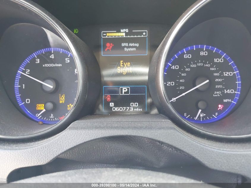 2019 Subaru Outback 2.5I Limited VIN: 4S4BSAJC4K3377073 Lot: 39398100