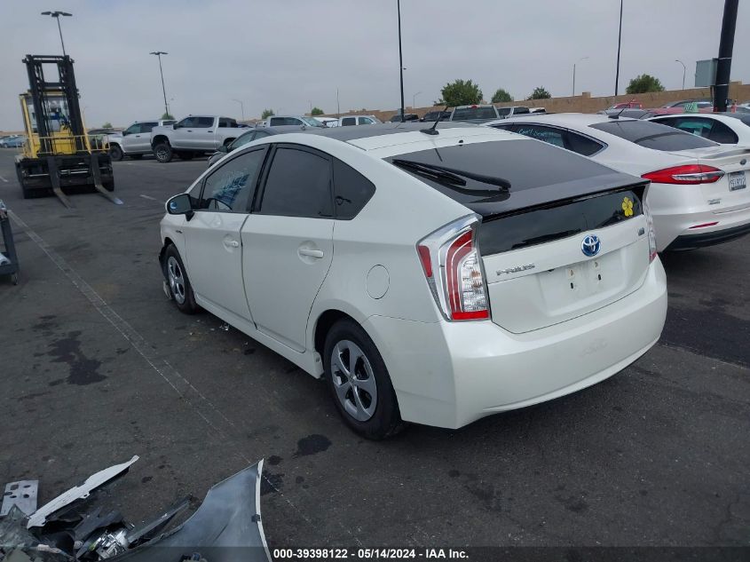 2015 Toyota Prius Three VIN: JTDKN3DUXF0445539 Lot: 39398122