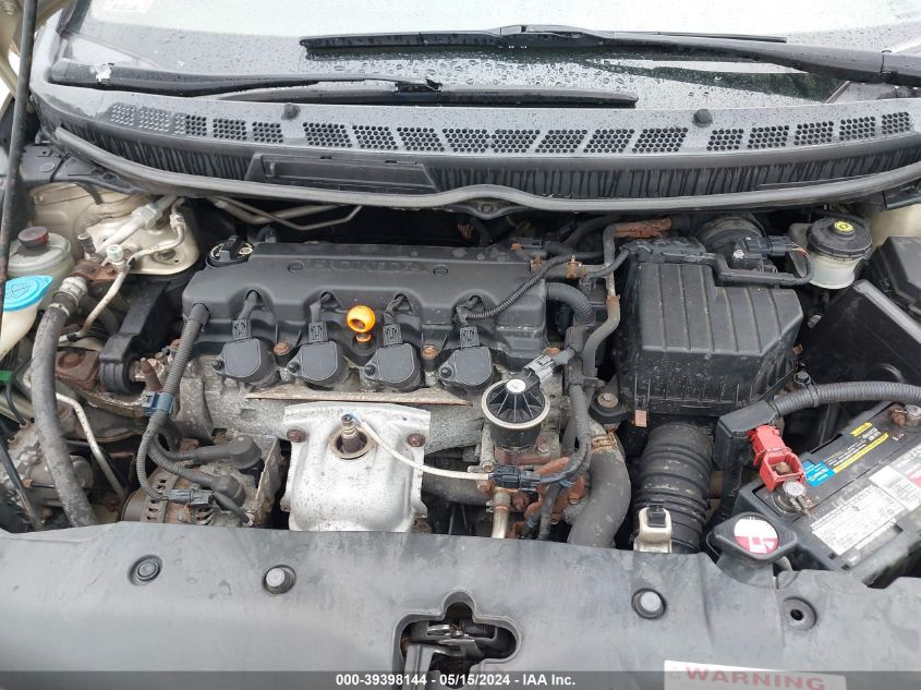 2008 Honda Civic Lx VIN: 1HGFA16568L068704 Lot: 39398144