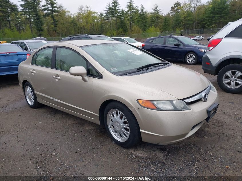 2008 Honda Civic Lx VIN: 1HGFA16568L068704 Lot: 39398144