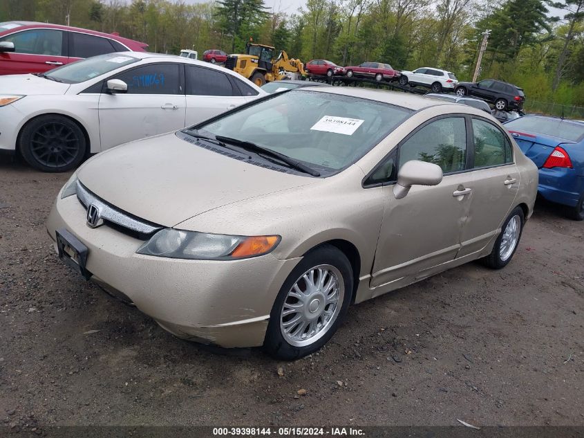 2008 Honda Civic Lx VIN: 1HGFA16568L068704 Lot: 39398144