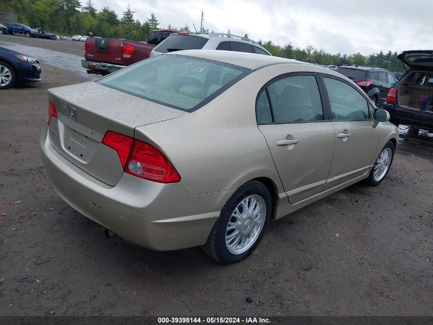 2008 Honda Civic Lx VIN: 1HGFA16568L068704 Lot: 39398144