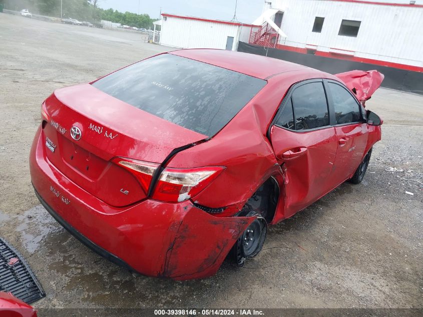 2018 Toyota Corolla Le VIN: 2T1BURHE6JC004563 Lot: 39398146