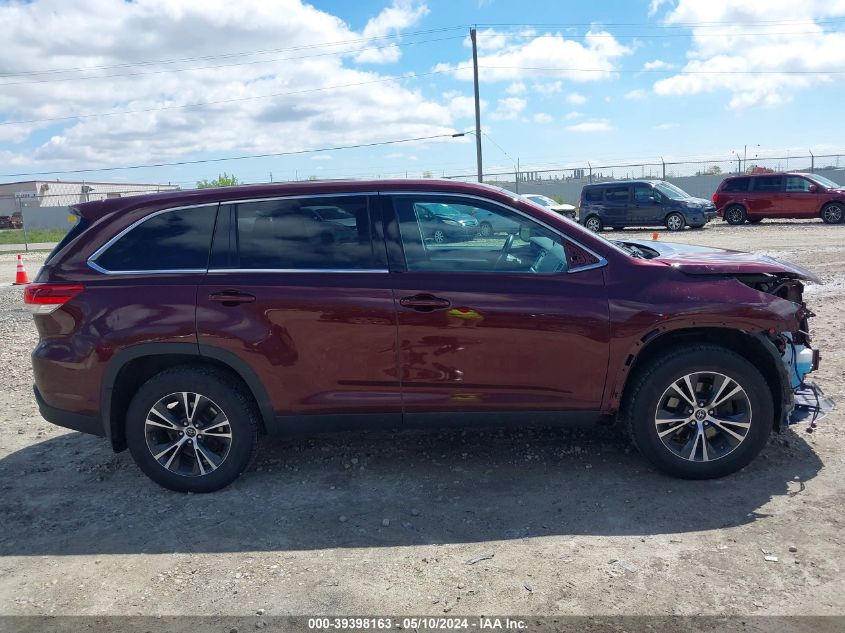 2019 Toyota Highlander Le VIN: 5TDBZRFH7KS963106 Lot: 39398163