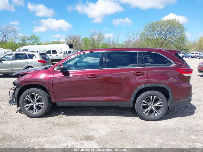 2019 Toyota Highlander Le VIN: 5TDBZRFH7KS963106 Lot: 39398163