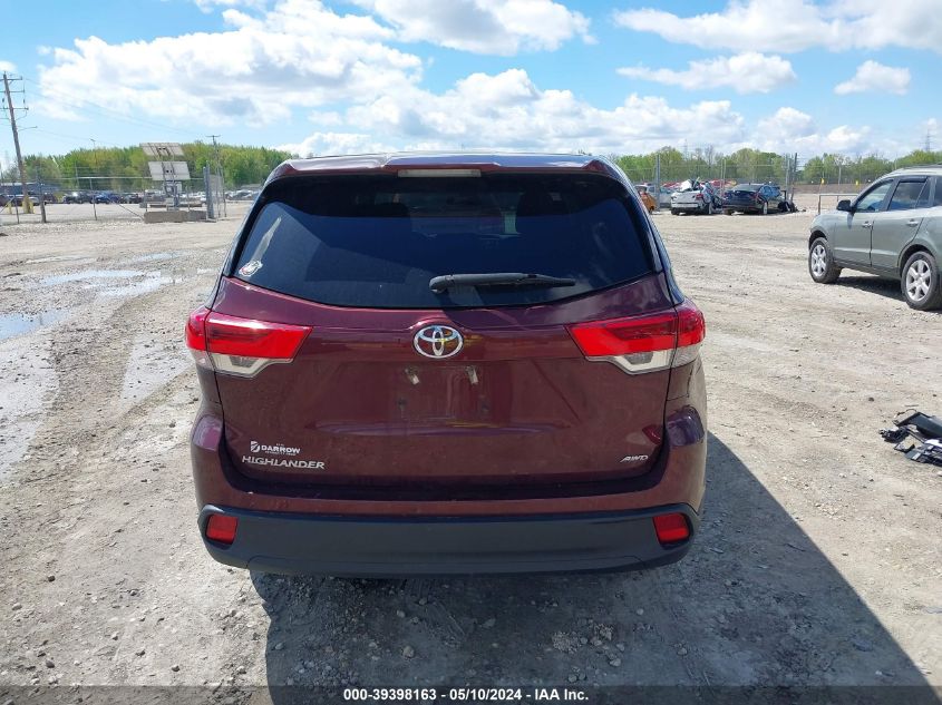 2019 Toyota Highlander Le VIN: 5TDBZRFH7KS963106 Lot: 39398163