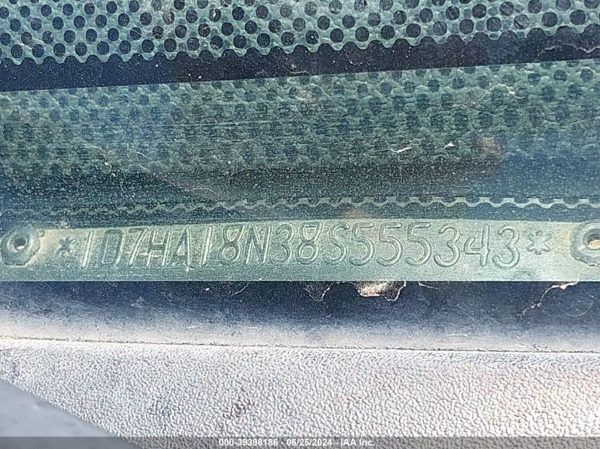 2008 Dodge Ram 1500 Slt VIN: 1D7HA18N38S555343 Lot: 39398186