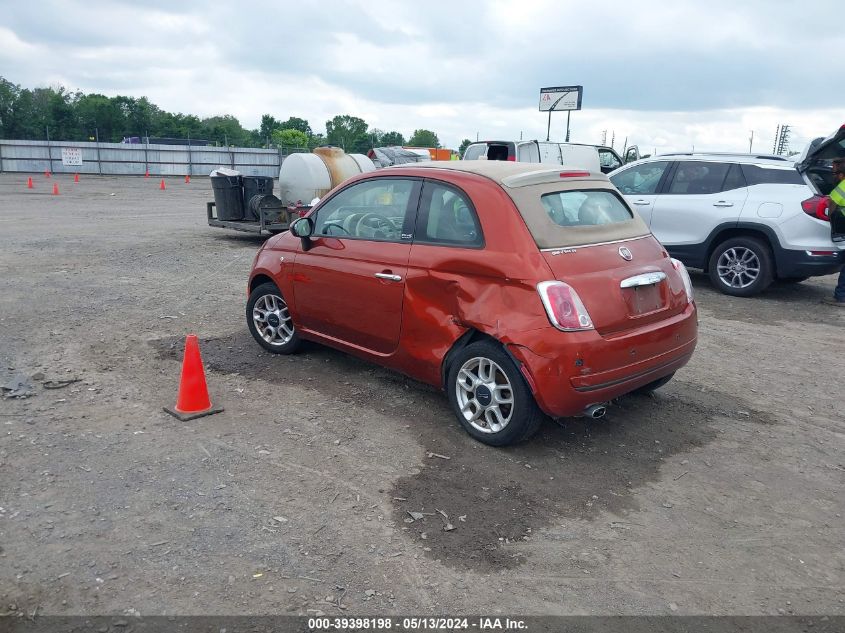 2012 Fiat 500C Pop VIN: 3C3CFFDR3CT169044 Lot: 39398198