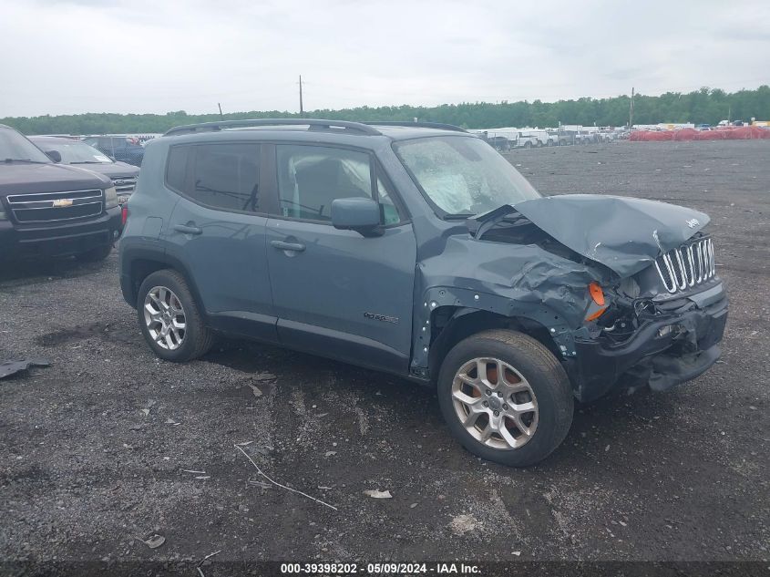 2018 Jeep Renegade Latitude 4X4 VIN: ZACCJBBB7JPG99109 Lot: 39398202