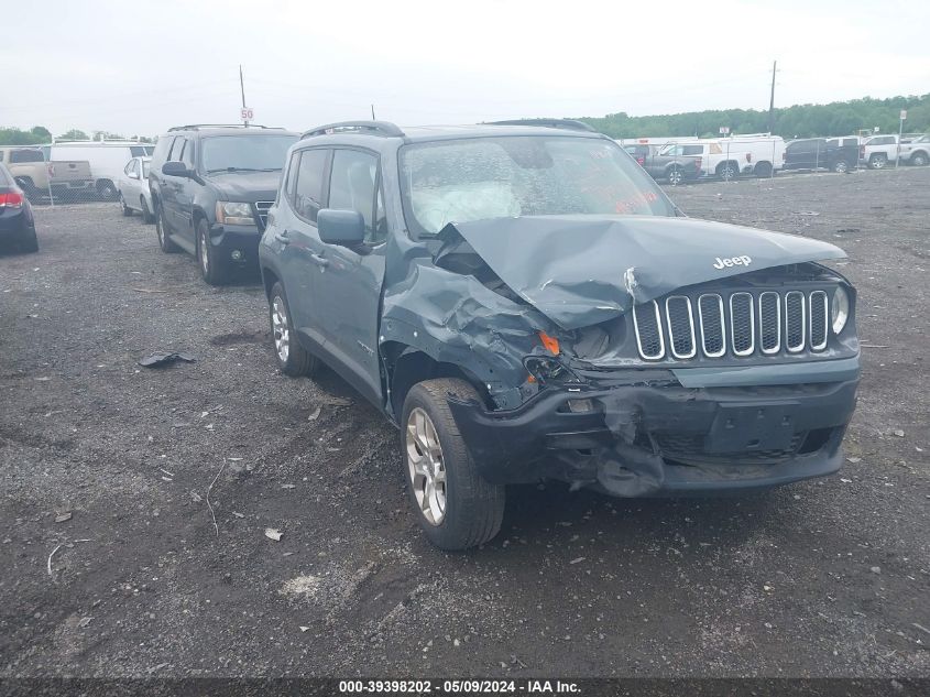 2018 Jeep Renegade Latitude 4X4 VIN: ZACCJBBB7JPG99109 Lot: 39398202