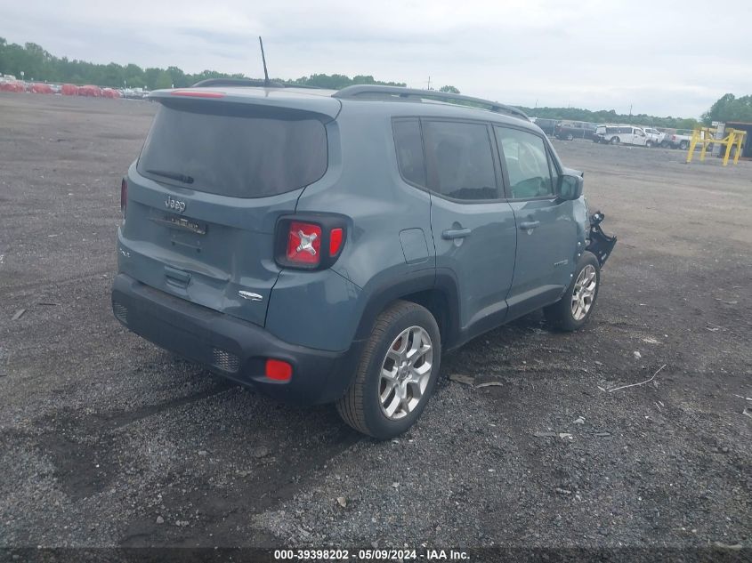 2018 Jeep Renegade Latitude 4X4 VIN: ZACCJBBB7JPG99109 Lot: 39398202