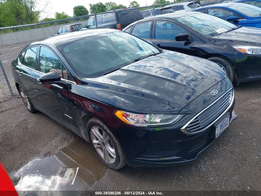 2018 Ford Fusion Hybrid S VIN: 3FA6P0UU2JR122546 Lot: 39398206