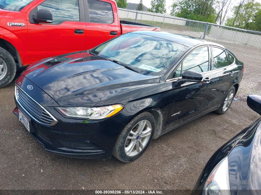 2018 Ford Fusion Hybrid S VIN: 3FA6P0UU2JR122546 Lot: 39398206