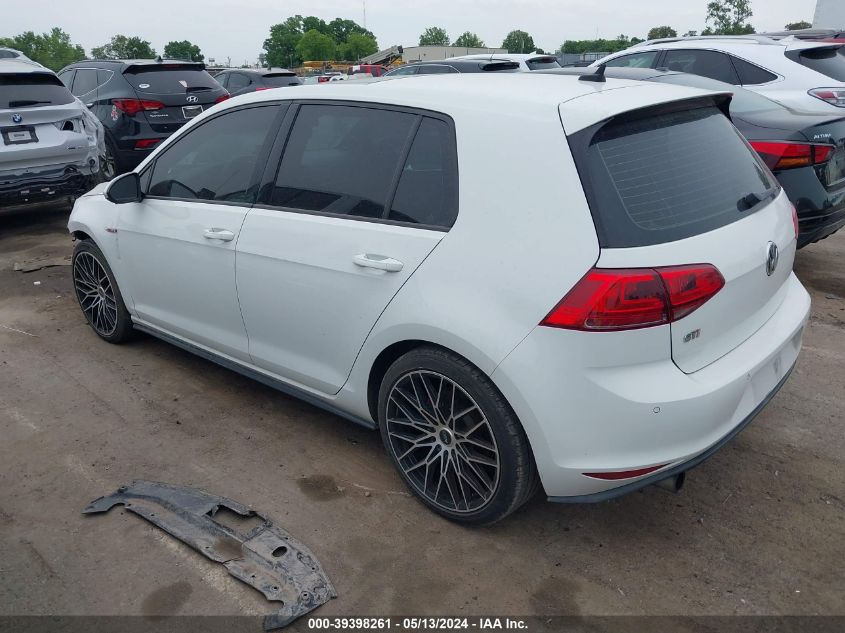 2015 Volkswagen Golf Gti 2.0T Se 4-Door VIN: 3VW4T7AU5FM062130 Lot: 39398261