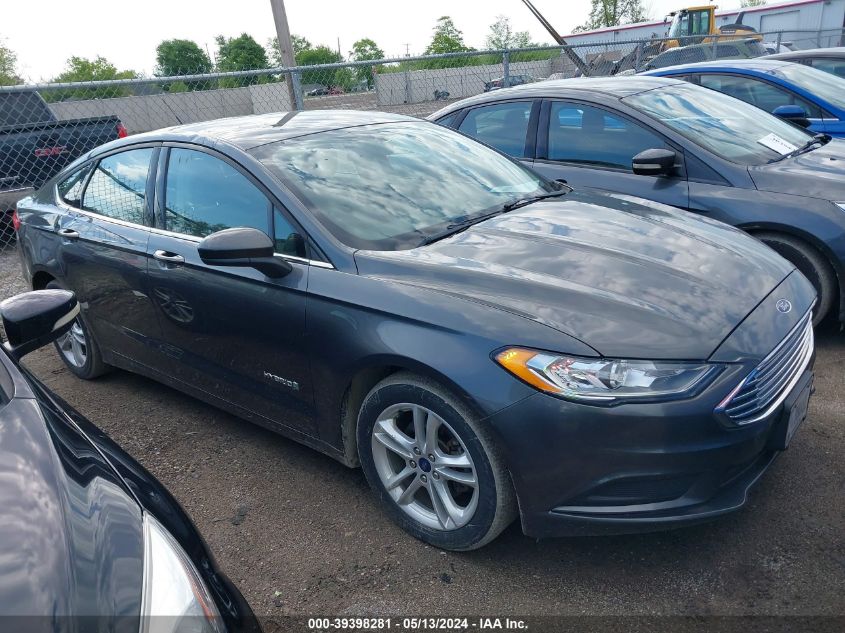 2018 Ford Fusion Hybrid S VIN: 3FA6P0UU4JR122497 Lot: 39398281