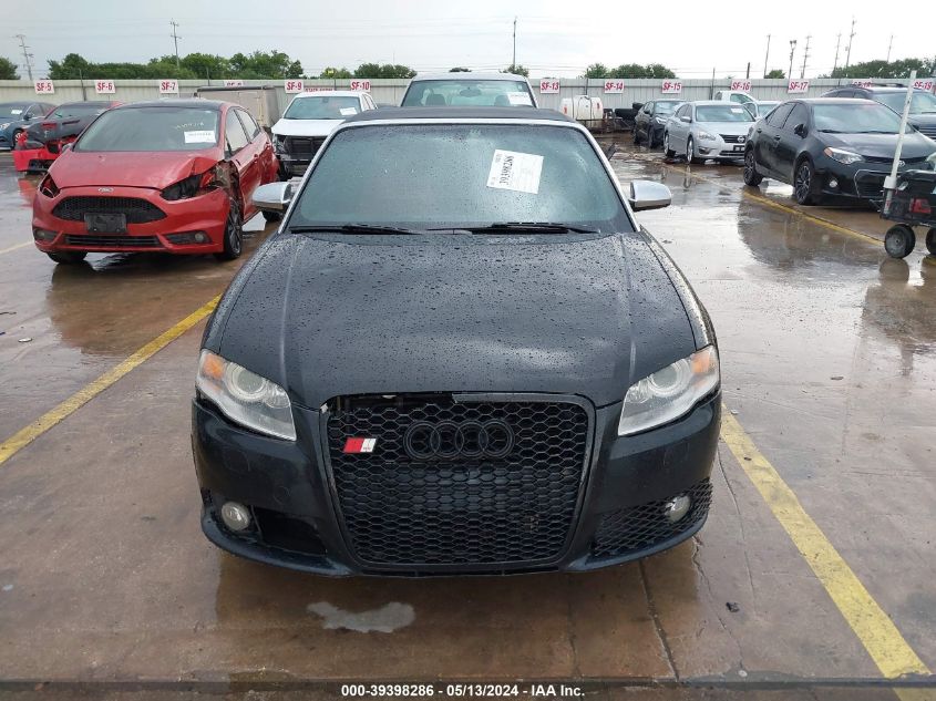 2008 Audi S4 4.2 VIN: WUARL48HX8K900441 Lot: 39398286