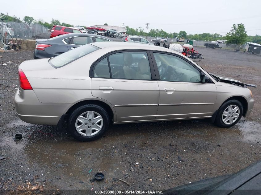 2003 Honda Civic Lx VIN: 2HGES15633H535327 Lot: 39398308