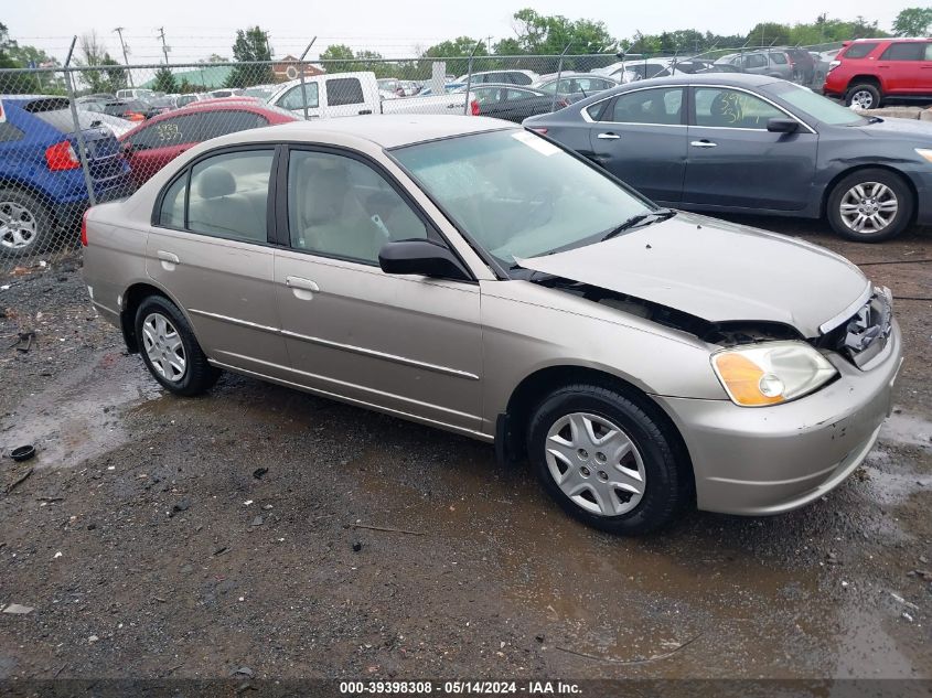 2003 Honda Civic Lx VIN: 2HGES15633H535327 Lot: 39398308