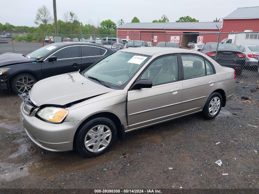 2003 Honda Civic Lx VIN: 2HGES15633H535327 Lot: 39398308